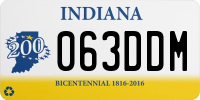 IN license plate 063DDM