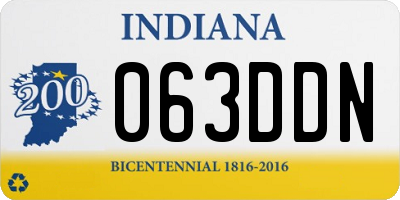 IN license plate 063DDN