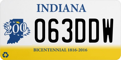 IN license plate 063DDW