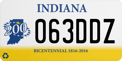 IN license plate 063DDZ