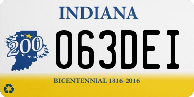 IN license plate 063DEI
