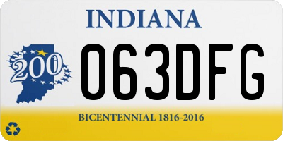 IN license plate 063DFG
