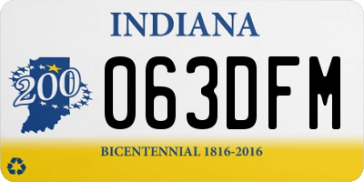 IN license plate 063DFM