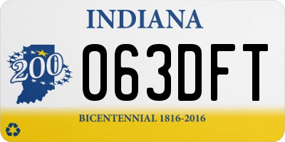 IN license plate 063DFT