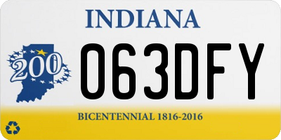 IN license plate 063DFY