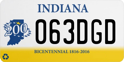 IN license plate 063DGD