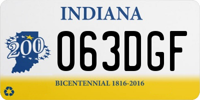 IN license plate 063DGF