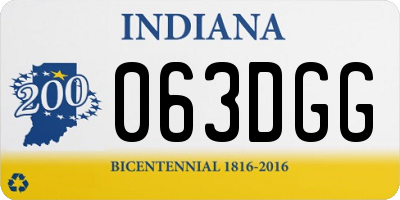 IN license plate 063DGG