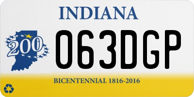 IN license plate 063DGP