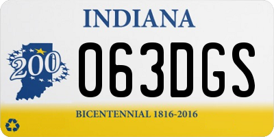 IN license plate 063DGS