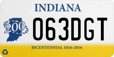 IN license plate 063DGT