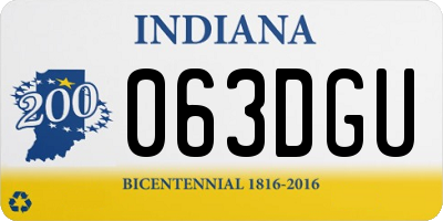 IN license plate 063DGU