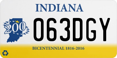 IN license plate 063DGY