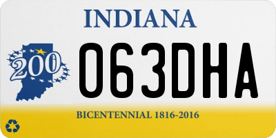 IN license plate 063DHA