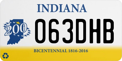 IN license plate 063DHB