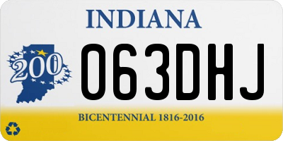 IN license plate 063DHJ