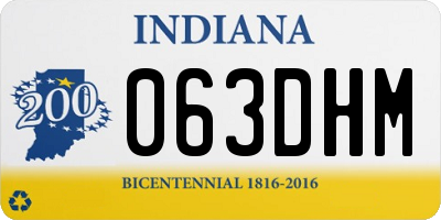 IN license plate 063DHM
