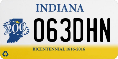 IN license plate 063DHN