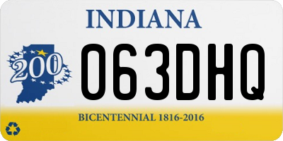 IN license plate 063DHQ
