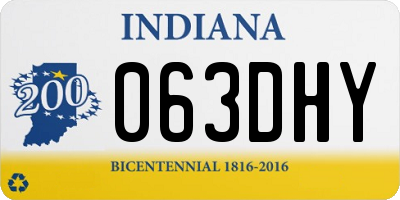 IN license plate 063DHY