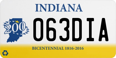 IN license plate 063DIA