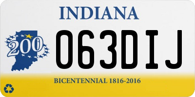 IN license plate 063DIJ