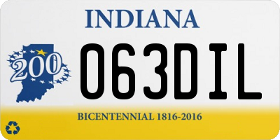 IN license plate 063DIL