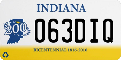 IN license plate 063DIQ