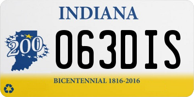 IN license plate 063DIS