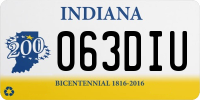 IN license plate 063DIU