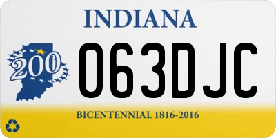 IN license plate 063DJC