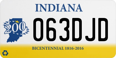 IN license plate 063DJD
