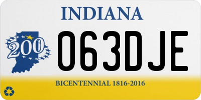 IN license plate 063DJE