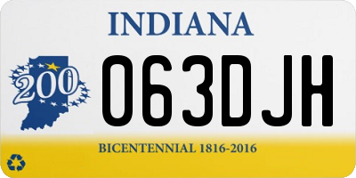 IN license plate 063DJH
