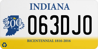 IN license plate 063DJO