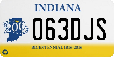 IN license plate 063DJS
