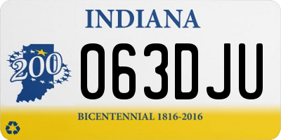 IN license plate 063DJU