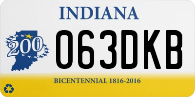 IN license plate 063DKB