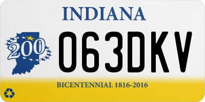 IN license plate 063DKV