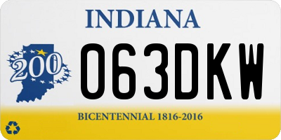 IN license plate 063DKW