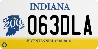 IN license plate 063DLA