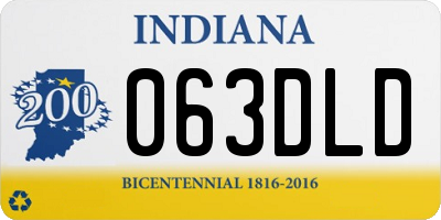 IN license plate 063DLD