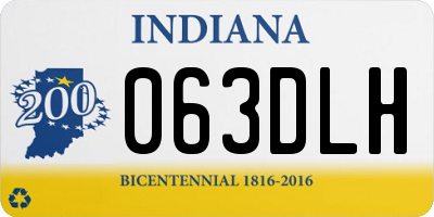 IN license plate 063DLH