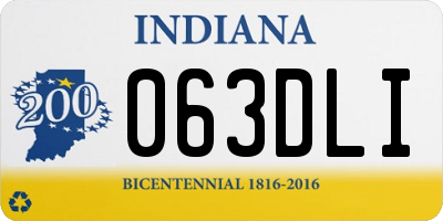 IN license plate 063DLI