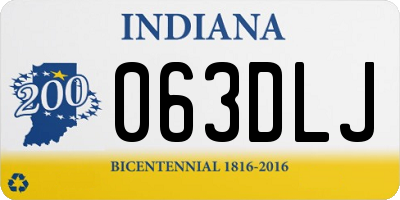 IN license plate 063DLJ