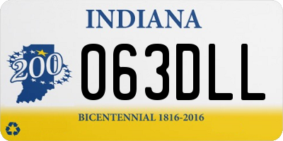 IN license plate 063DLL