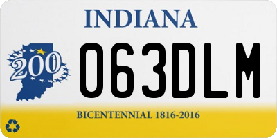 IN license plate 063DLM