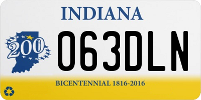 IN license plate 063DLN