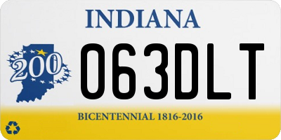 IN license plate 063DLT