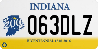 IN license plate 063DLZ